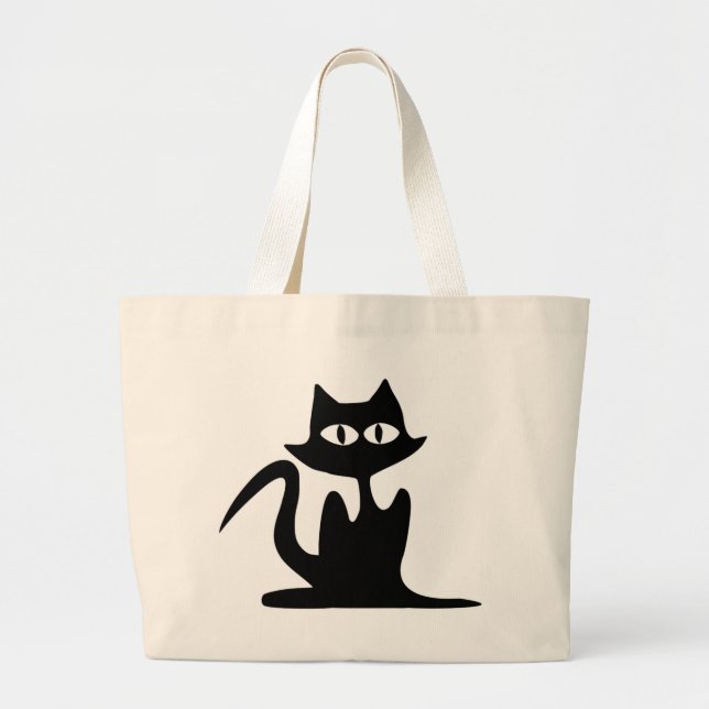 BLACK CAT LARGE TOTE BAG (Front)
