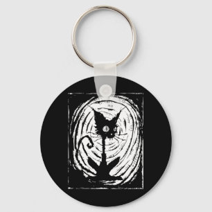 Black Cat Lazy Halloween Costume Y Y Performance Key Ring