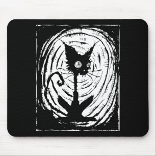 Black Cat Lazy Halloween Costume Y Y Performance Mouse Pad