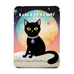 Black Cat - Lets Get Comfy Magnet