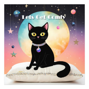 Black Cat - Lets Get Comfy Photo Print