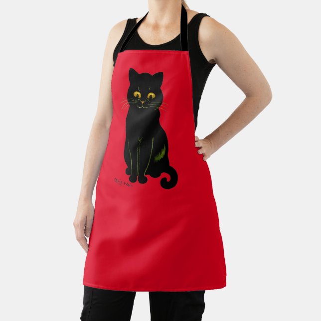Black cat, Louis Wain Apron (Insitu)