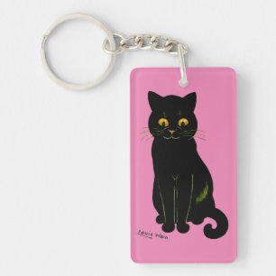 Black cat, Louis Wain Key Ring