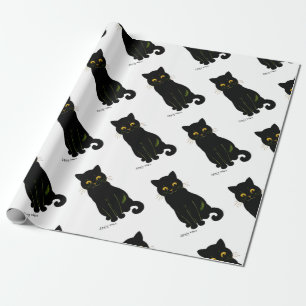 Black cat, Louis Wain Wrapping Paper