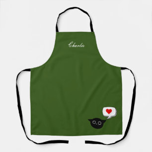 Black Cat Love Apron