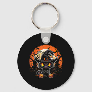 Black Cat Lover - Black Cat Halloween Spooky Ghost Key Ring