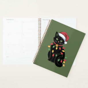 Black Cat Lover Christmas Kitten Gift Cat Mum Xmas Planner