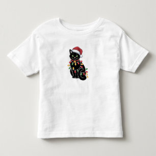 Black Cat Lover Christmas Kitten Gift Cat Mum Xmas Toddler T-Shirt