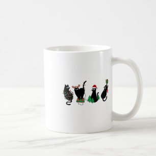 Black Cat Lover Family Xmas Christmas Pajama Match Coffee Mug