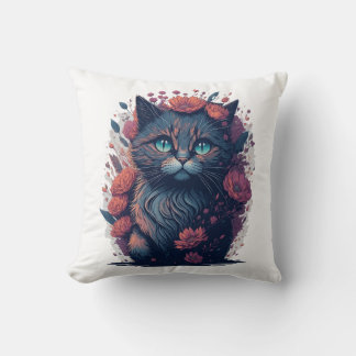 Black cat lovers - Feline Fashion Cushion