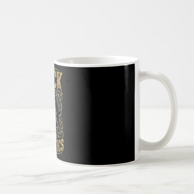 Black cat luck is for heretics witch  coffee mug (Right)