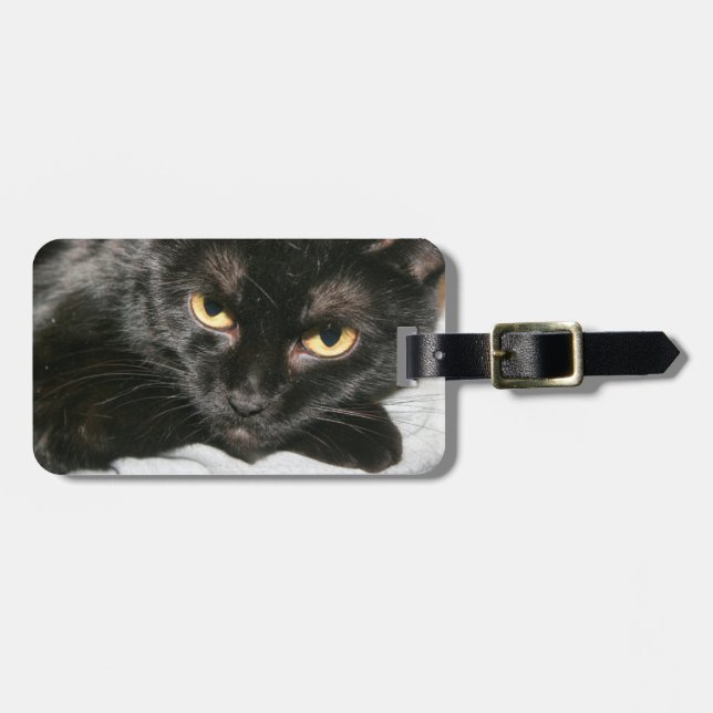 BLACK CAT LUGGAGE TAG (Front Horizontal)