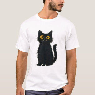 Black Cat Magic � Cute Halloween & Mystic Cat Art T-Shirt