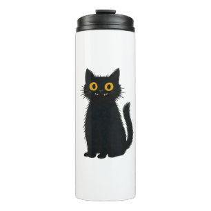Black Cat Magic � Cute Halloween & Mystic Cat Art Thermal Tumbler