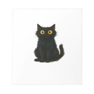 Black Cat Magic � Cute & Spooky Halloween Cat Art  Notepad