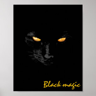 Black Cat Magic funny customisable Poster