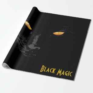 Black Cat Magic funny customisable Wrapping Paper