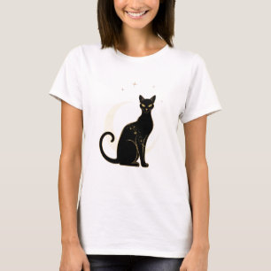 Black Cat Magic – Mystical Halloween Woman T-shirt