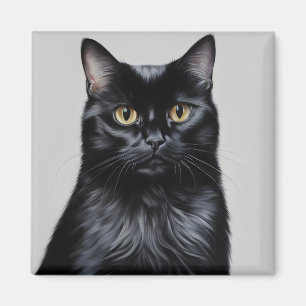 Black Cat Magnet