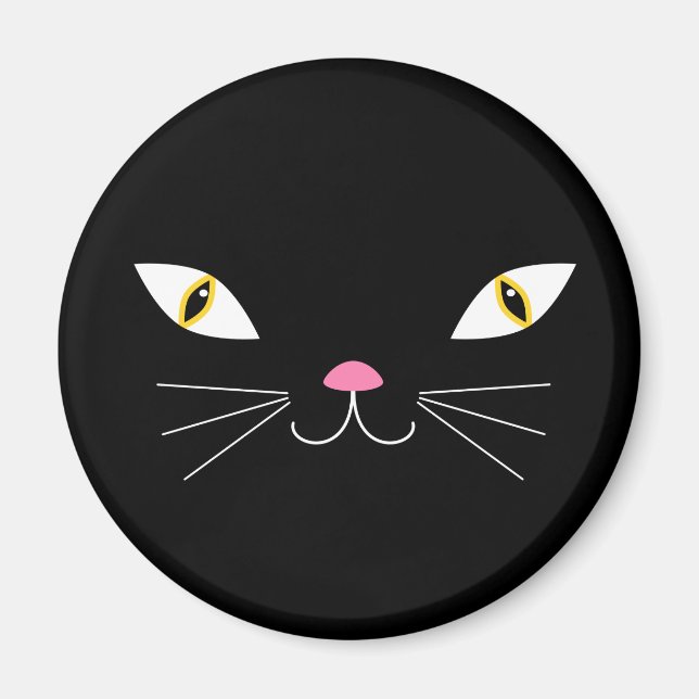Black cat magnet (Front)