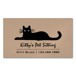 Black Cat Magnetic Business Card