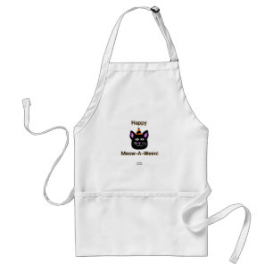 Black Cat Meow-A-Ween Apron