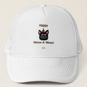 Black Cat Meow-A-Ween Trucker Hat