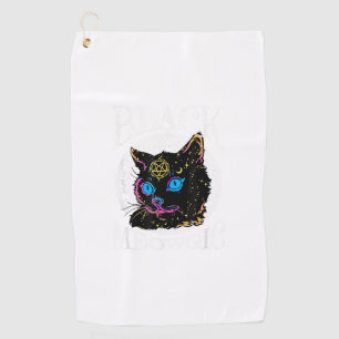 Black Cat Meowgic, Halloween Witch, Witchcraft Pen Golf Towel
