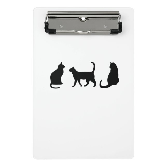 Black Cat Mini Clipboard (Front)