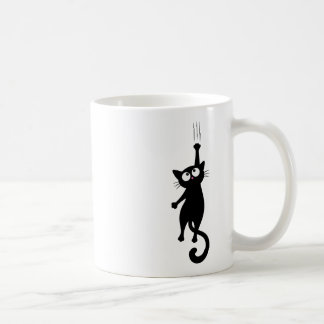 Black Cat Minimalist Wall Art Printable, Cute Mode Coffee Mug