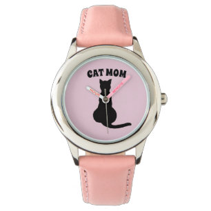 BLACK CAT MOM WRIST WATCH VALENTINE'S DAY