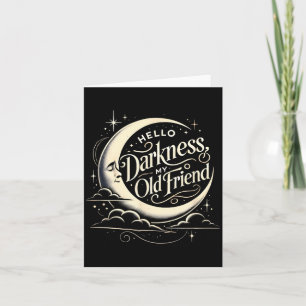 Black Cat Moon Halloween Spooky Into The Darkness Card