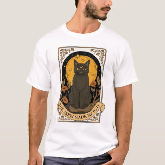 Black Cat Moon T-Shirt | Witchy Aesthetic Vintage 
