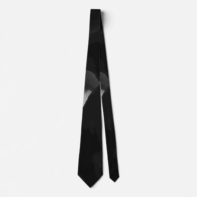 Black Cat Moonlight Silhouette Tie (Front)