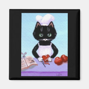Black Cat Mouse Magnet Lisa R Adams Creationarts