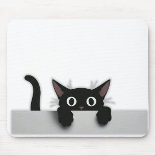 Black Cat Mouse Pad