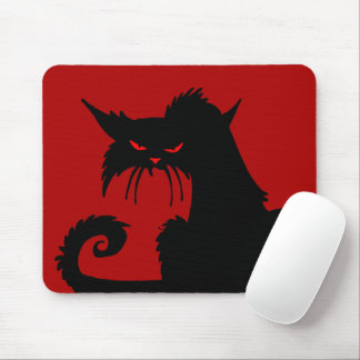 Black Cat Mouse Pad