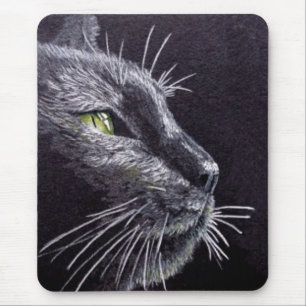 Black Cat Mouse Pad