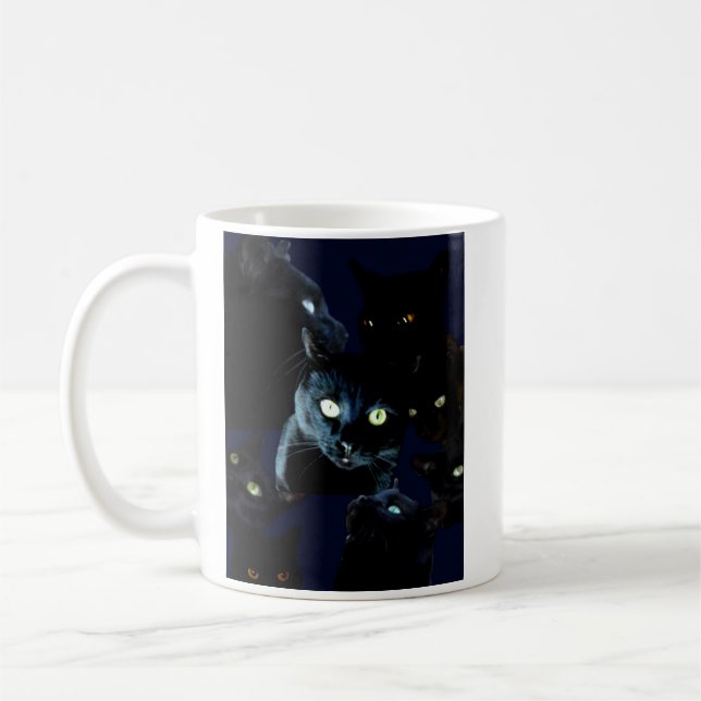 black cat  mug (Left)