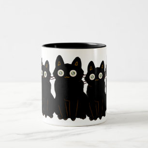 black cat mug cold eyes - Halloween coffee cups