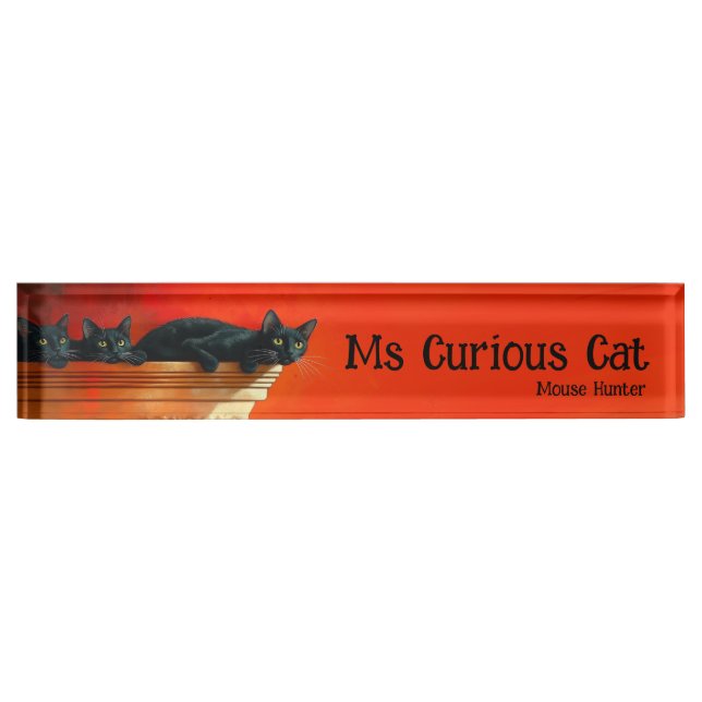 black cat nameplate (Front)