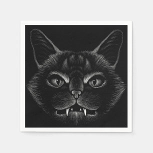 Black Cat Napkin
