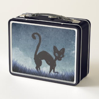 Black Cat Night Prowl Lunch Box – Spooky & Stylish