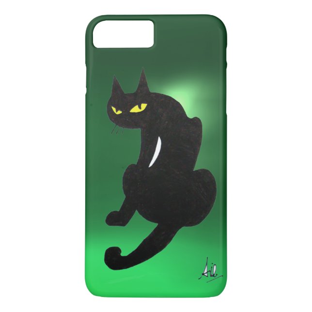 BLACK CAT NINJA Jade Green Case-Mate iPhone Case (Back)