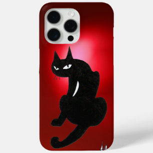 BLACK CAT NINJA Red iPhone 15 Pro Max Case