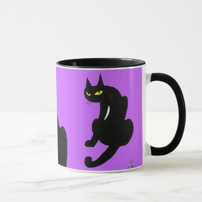 BLACK CAT NINJA Ultra Violet Purple Mug (Right)