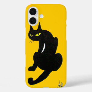 BLACK CAT NINJA Vibrant Yellow iPhone 16 Plus Case
