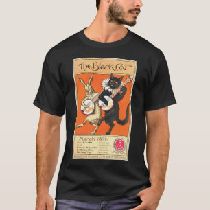 Black Cat No. 2 Men's dark short sleeve T-Shirt
