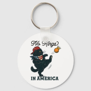 Black Cat No Kings In America, Vintage Cats Agains Key Ring