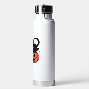 Black Cat, Nostalgic Halloween Classic T-Shirt Water Bottle